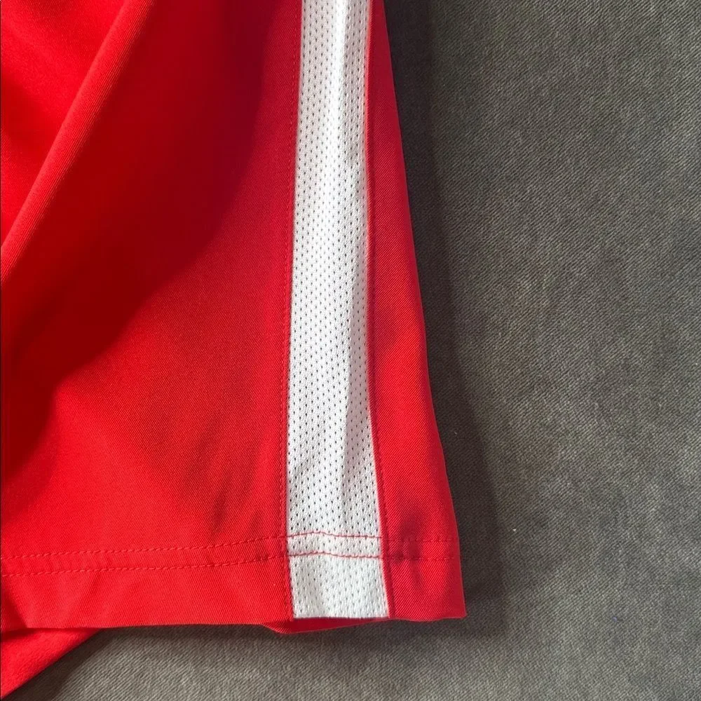 Mens Nike Dri-Fit Woven Venom Soccer Sport Shorts Red Drawstring Waist LARGE NWT